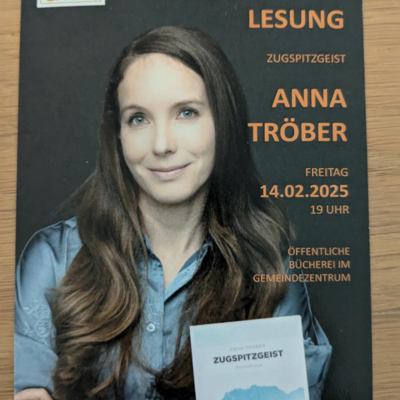 Veranstaltungsankündigung: Lesung mit Anna Tröber